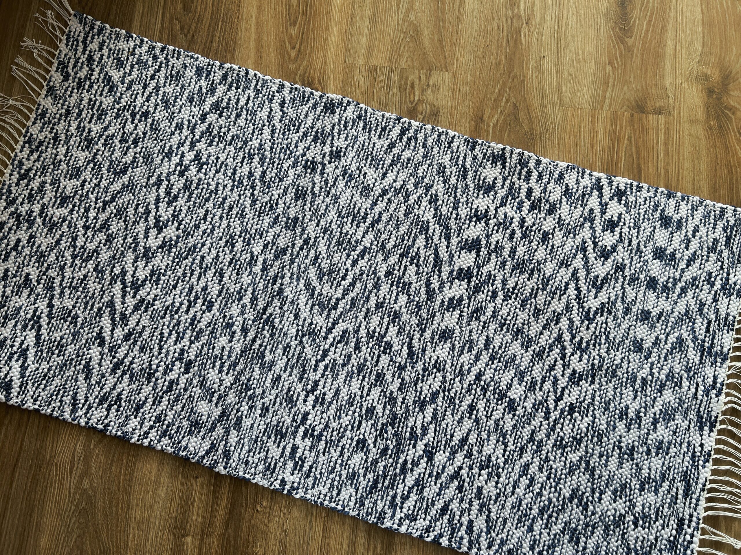 0,66 x 1,28 / 0,68 x 1,71 Tumesinise - valge - kirju - Image 5